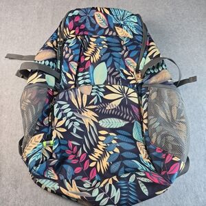 G4Free Backpack NWT Colorful Tropical Leaf Print Many Pockets